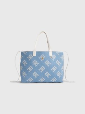 Buy TOMMY HILFIGER Blue PU Womens Casual Tote Bag