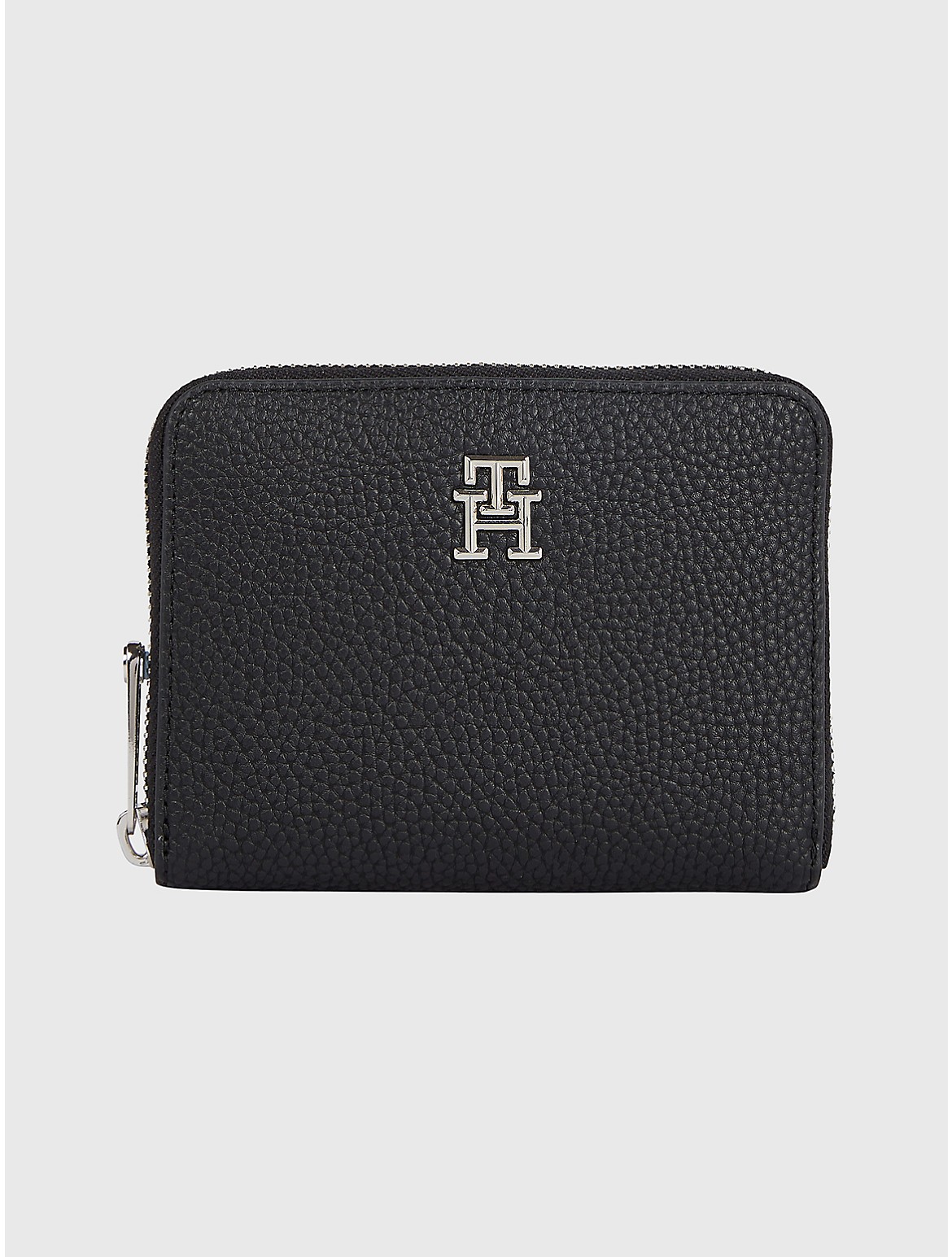 Tommy Hilfiger Women's TH Medium Zip Wallet - Black
