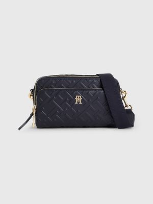 Tommy Hilfiger Monogram Strap Crossbody Bag in Black