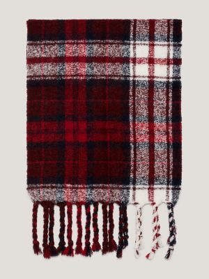 TH Logo Wide Plaid Scarf