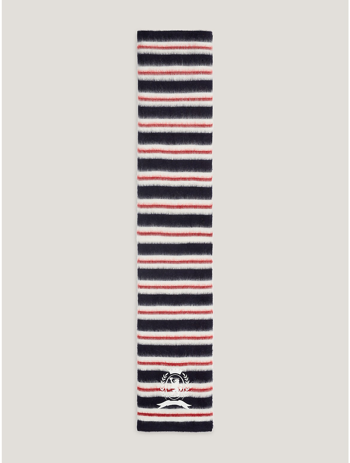 Tommy Hilfiger Rugby Stripe Crest Scarf In Global Stripe