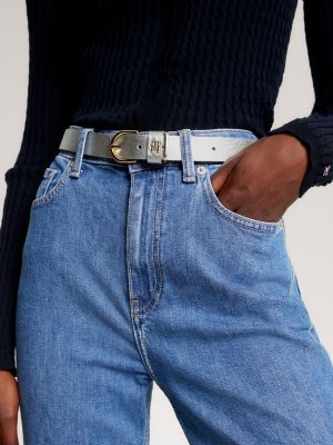 Gucci Men's Leather Belt with Silvertone Double-G Buckle