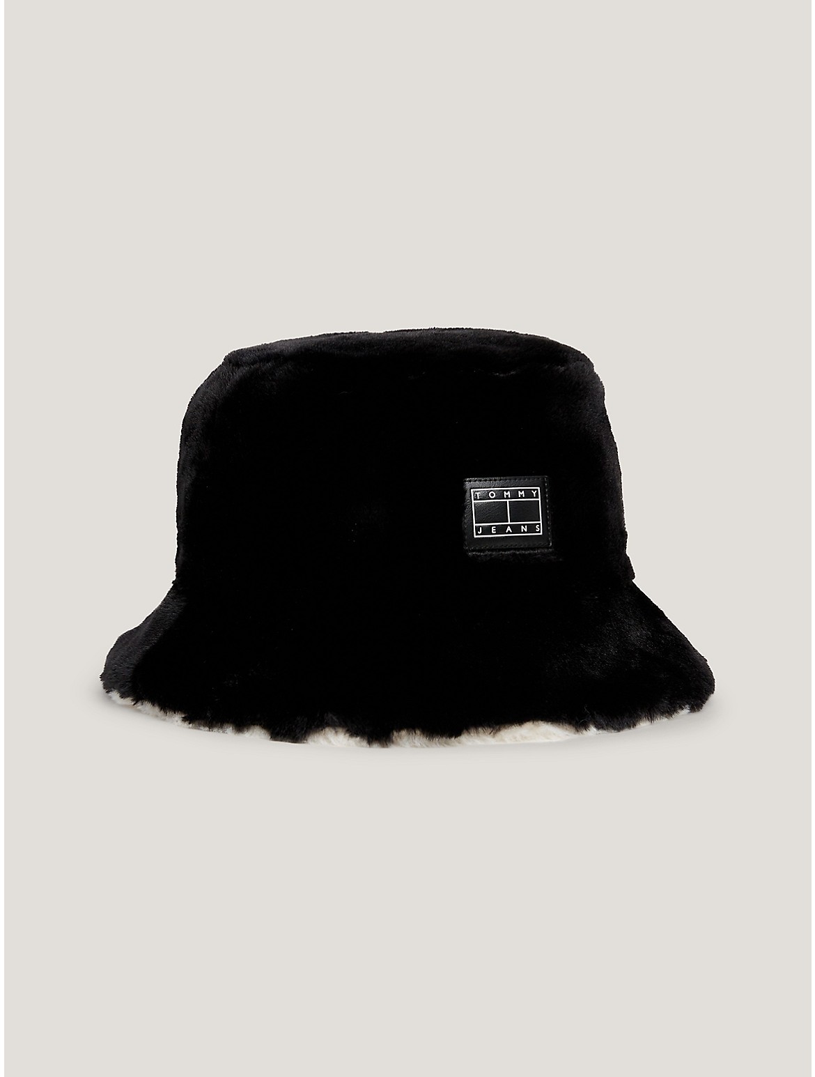 Tommy Hilfiger Women's TJ Logo Fuzzy Reversible Bucket Hat - Multi