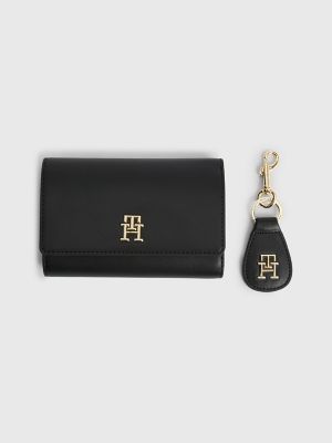 Louis Vuitton women's patent leather wallet and keychain set