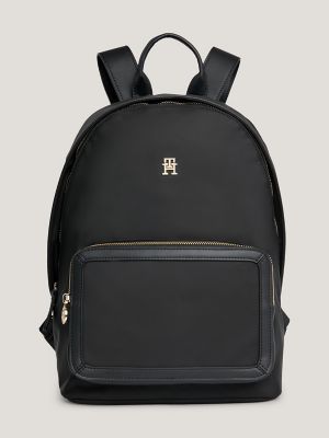 Tommy Hilfiger monogram-pattern Backpack - Black