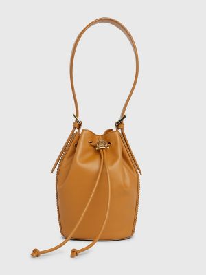 Crest Leather Bucket Bag