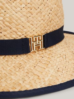 TH Band Straw Fedora | Tommy Hilfiger display picture 1