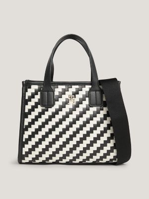 TH City Small Woven Tote Bag Tommy Hilfiger