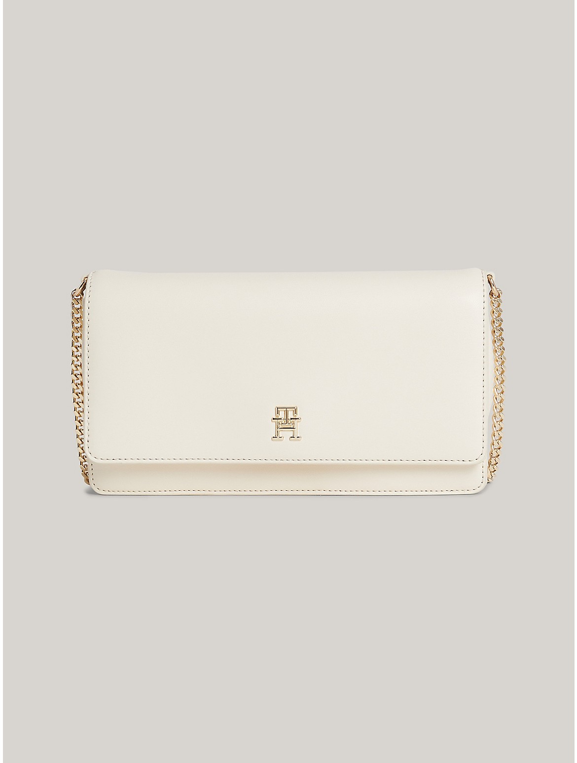 Tommy Hilfiger Solid Th Logo Chain Crossbody Bag In Calico