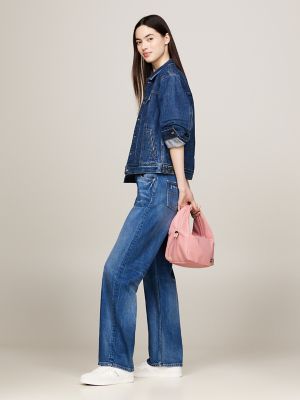 TJ Logo Utility Crossbody Bag, Chalky Pink