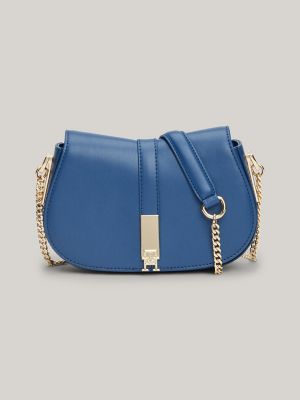 TH Heritage Chain Link Crossbody Bag, Fossil Blue