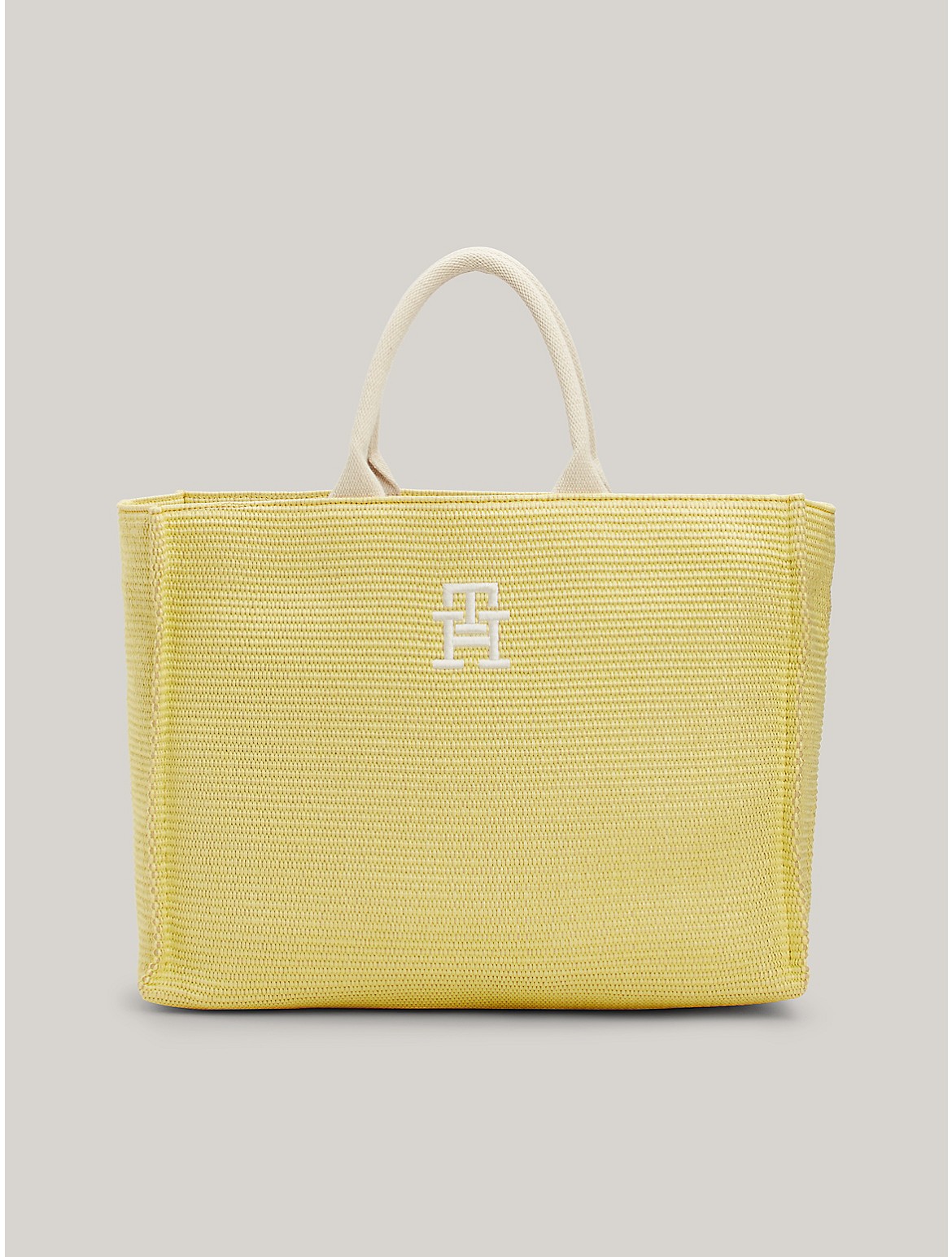 Tommy Hilfiger Th Logo Beach Tote In Yellow Tulip
