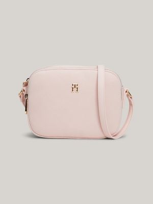 Pink Crossbody Bags Tommy Hilfiger Tommy Hilfiger Th Logo Canvas