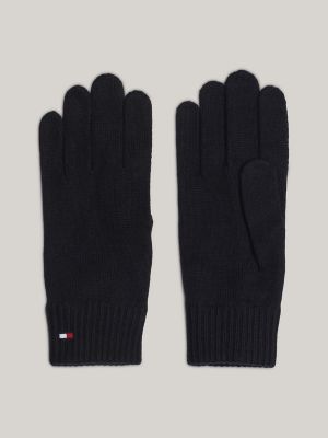 Cotton and Cashmere Gloves, Black