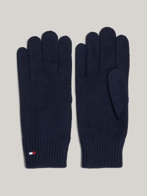 Cotton and Cashmere Gloves, Space Blue