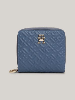 Tommy Monogram Zip Wallet, Faded Ink