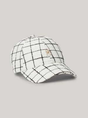 Monogram Cross Stitch Cap, Ancient White