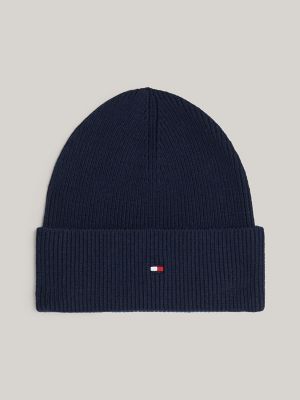 Flag Organic-Cotton and Cashmere Beanie, Space Blue