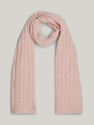 Monogram Alpaca-Blend Scarf, Pink Bloom