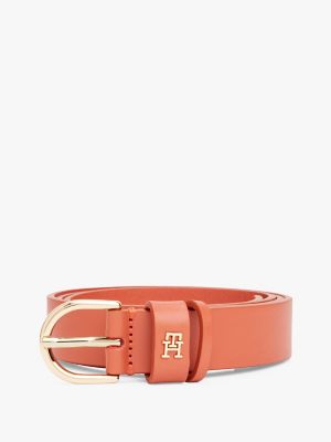 ★関税込み★【STRATHBERRY】MONOGRAM THIN BUCKLE BELT Strathberry Monogram Wide Buckle Belt - Tan