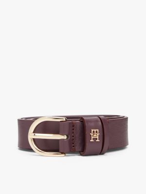Genuine Leather Skinny Belt with TH Monogram Buckle, 1 inch Amazon.com: Tommy Hilfiger Women main image 3