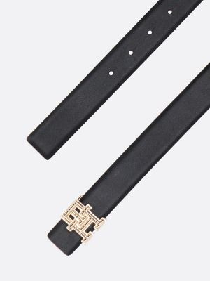 Monogram Buckle Reversible Leather Belt | Tommy Hilfiger
