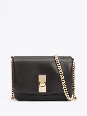 TOMMY HILFIGER women's black crossbody cheapest with gold-tone hardware