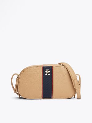 Legacy Stripe Crossbody Bag, Safari Canvas