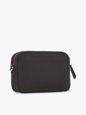 Monogram Twill Crossbody Bag, Black