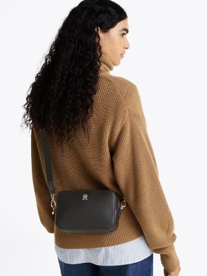 Monogram Logo Crossbody Bag, Black