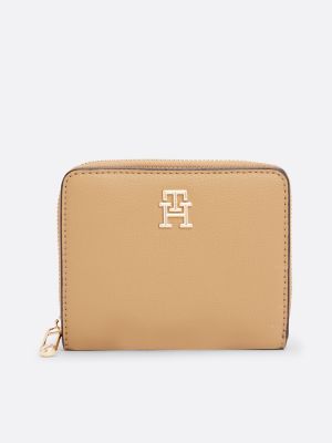 Monogram Logo Zip Wallet, Safari Canvas
