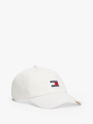 Casquette de baseball à logo Tommy Jeans Badge, blanc antique