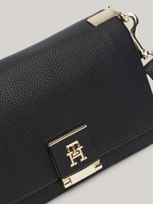 TOMMY HILFIGER women's black crossbody cheapest with gold-tone hardware