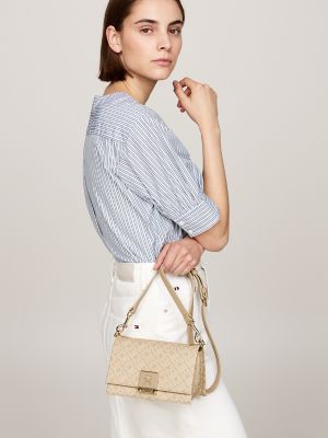 ★ ★ Women's Ivory CKJ l Monogram Mini Cross Women's Monogram Zip Crossbody - Leather Goods - New In 2025