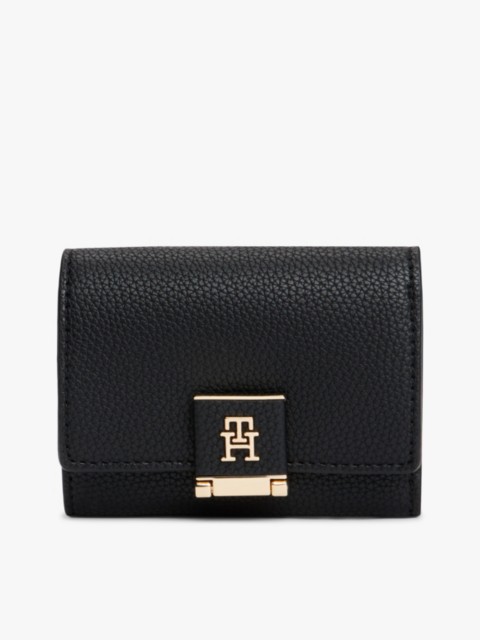 Женские кошельки Tommy Hilfiger Monogram Clasp Pebbled Trifold Wallet