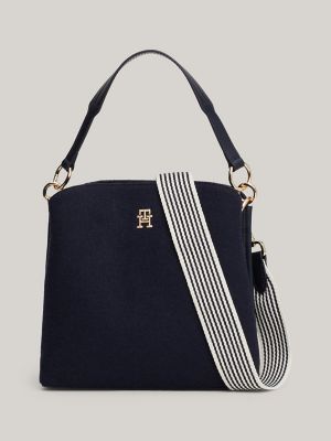 Tommy Hilfiger Soft Turnlock Bucket deals Bag with a Crossbody Strap