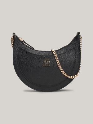 Monogram Leather Shoulder Bag Tommy Hilfiger