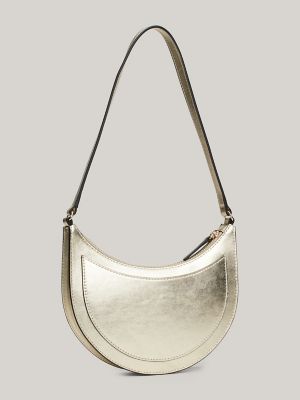 Monogram Metallic Leather Shoulder Bag, Gold Allover