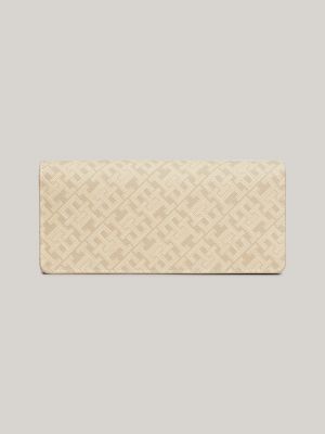 Monogram Chain Wallet, Beige