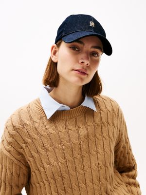 Monogram Denim Baseball Cap, Denim