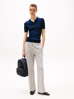 Textured Stripe Backpack, Space Blue