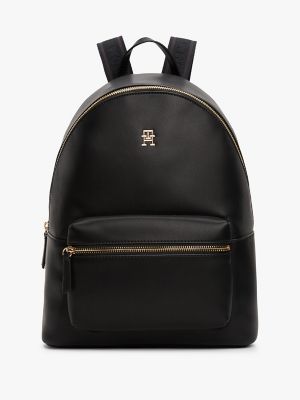 Logo Strap Backpack, Black