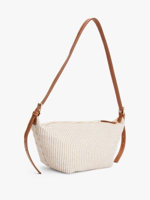 Stripe Crossbody Sling Bag, Neutral Stripe
