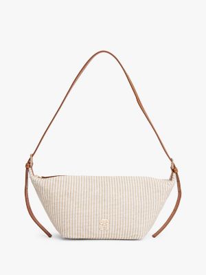 Stripe Crossbody Sling Bag, Neutral Stripe