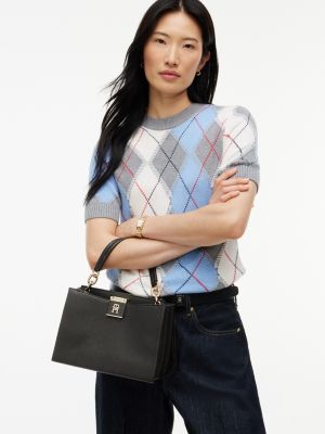 Женские сумки Tommy Hilfiger Monogram Clasp Medium Satchel Bag — фото 2