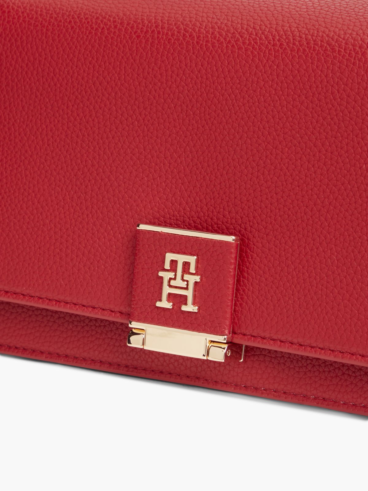 Monogram Flap-Closure Crossbody Bag — Autumn Red