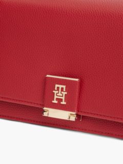 Monogram Flap-Closure Crossbody Bag — Autumn Red 4