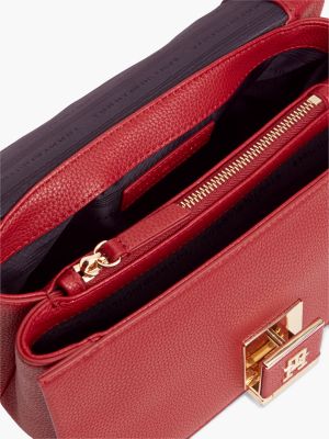 Женская сумка Tommy Hilfiger Monogram Flap-Closure Crossbody, цвет: Красный — фото 5
