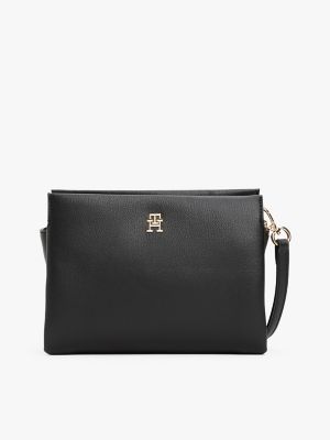 Pebbled Mini Crossbody Bag, Black