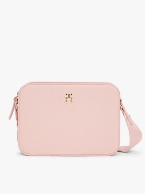 Logo Strap Crossbody Bag, Foggy Pink